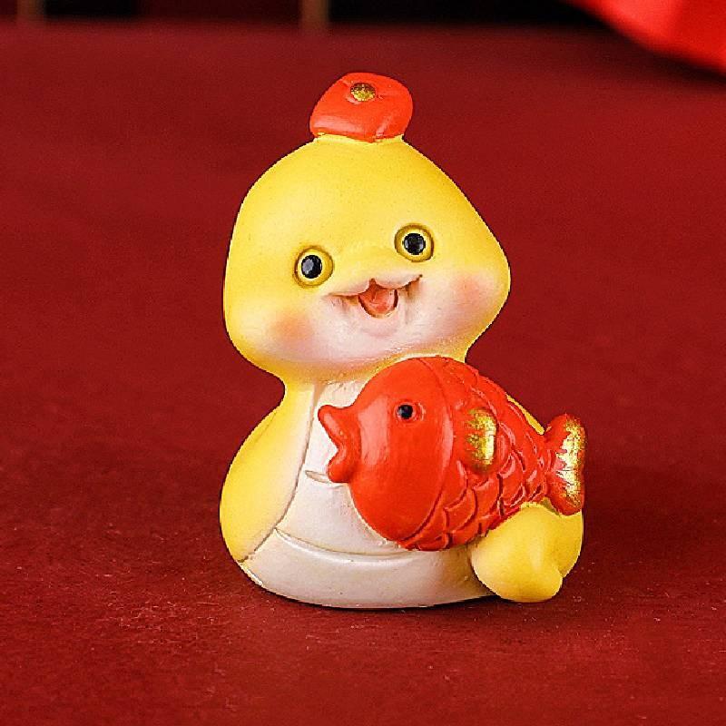 Year The Of Snake Mascot Toy Resin Cake Decoration Doll Room Gifts Decorate