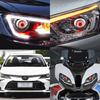 3 Inch Car LED Devil Eyes Demon Evil Eye Lenses 12V 36V For Car Remote Control Eyes Retrofit Kits Fitting Auto Light Accessorie