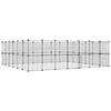 3114047 vidaXL Pet Cage with 52 Panels and Door Black 35x35 Cm