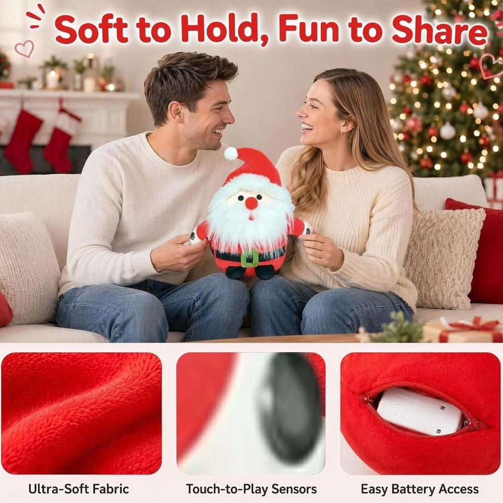 Soft Plush Material Interactive Stuffed Doll Christmas Sensory Play Toy  Home Ornaments
