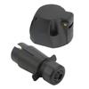 7 Pin Trailer Plug Socket with Gasket Bracket Kit Wiring Harness Connector for Motorboat RV