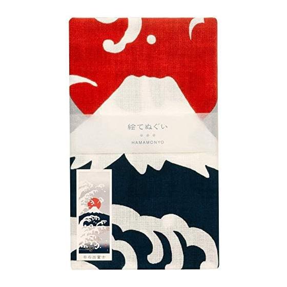 Hamamonyo Tenugui Towel: Sunrise Fuji