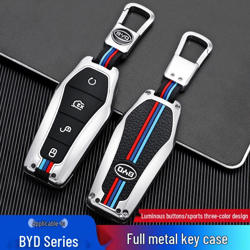 BYD Qin, Dolphin, E2, Yuan, E3, E6 Plus Key Cover and Metal Keychain Shell