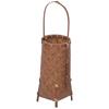 Yamashita Kogei Flower Vase, Brown, W8 X D8 X H27cm, Brown-dyed Ajiro, Round, 712546