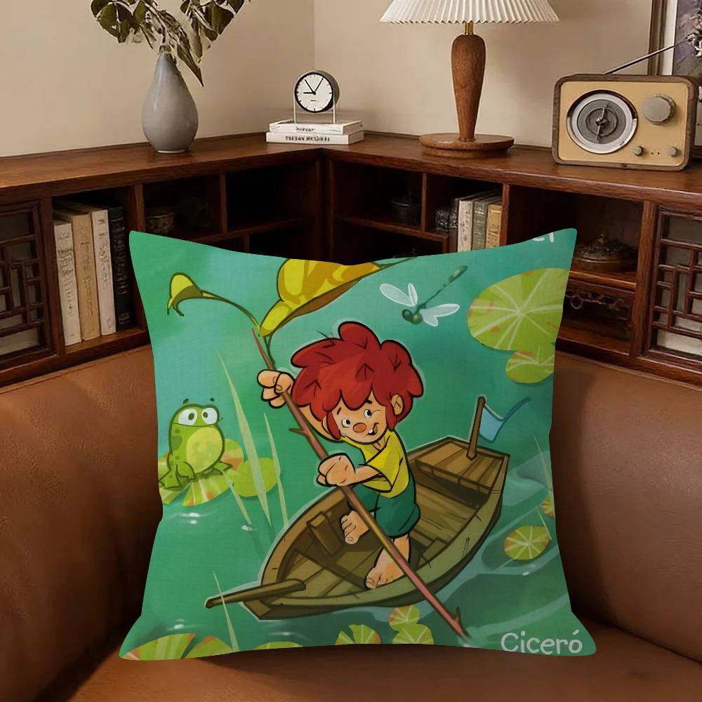 MMeister EEder und Sein PPumuckl Cushion Cover Polyester Sofa Cushions Decorative Throw Pillows Home Decoration Pillowcover