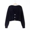 Kurzer Stil Hohe Taille Schlank Plastik Pullover Damen 2026 Frühling Neu Einreihig Gestrickte Strickjacke Zopfklein Jacke