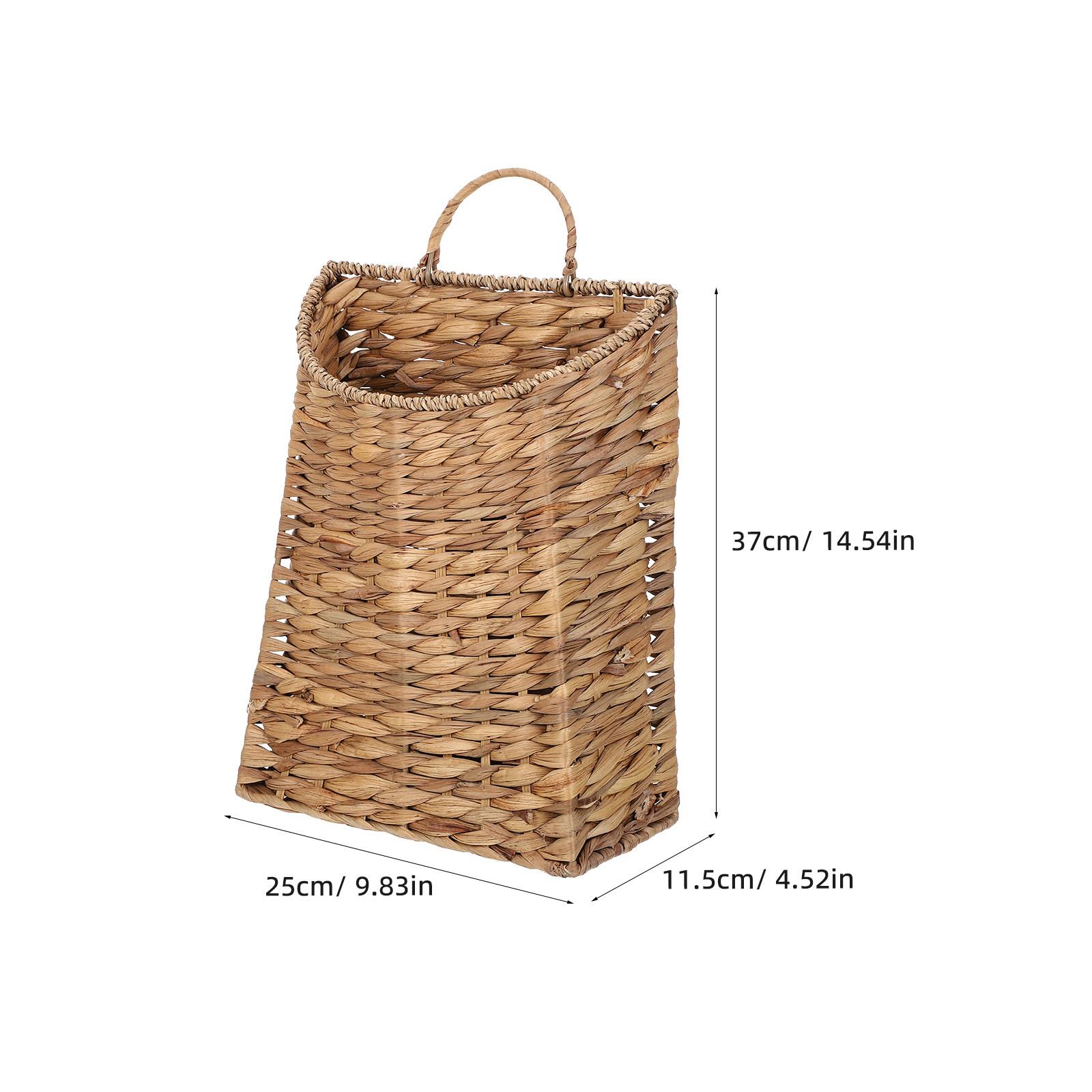 

Wicker Hanging Wall Basket Flower Pot Rustic Handwoven Rattan Hanging Basket Pot Organizer For Farmhouse Home Decor Garden