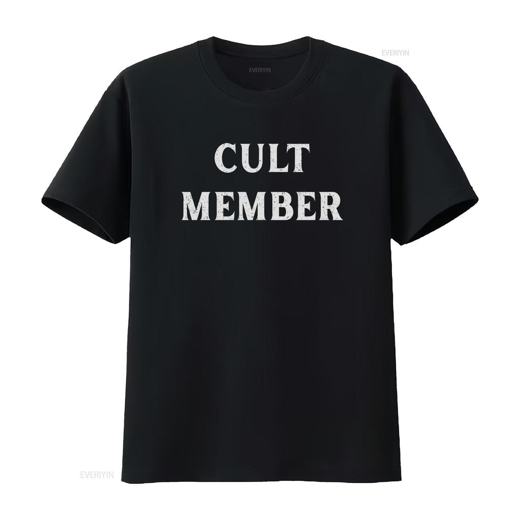 Cult Member T Shirt The Funny Dark Vintage Washed Streetwear Stylish Fashion Versatile Soft Comfortable Graphic Slightly