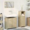 VidaXL 3 Pcs Bathroom Furniture Set Sonoma Oak, Bathroom Storage Cabinet, Bathroom Cupboard 3324971