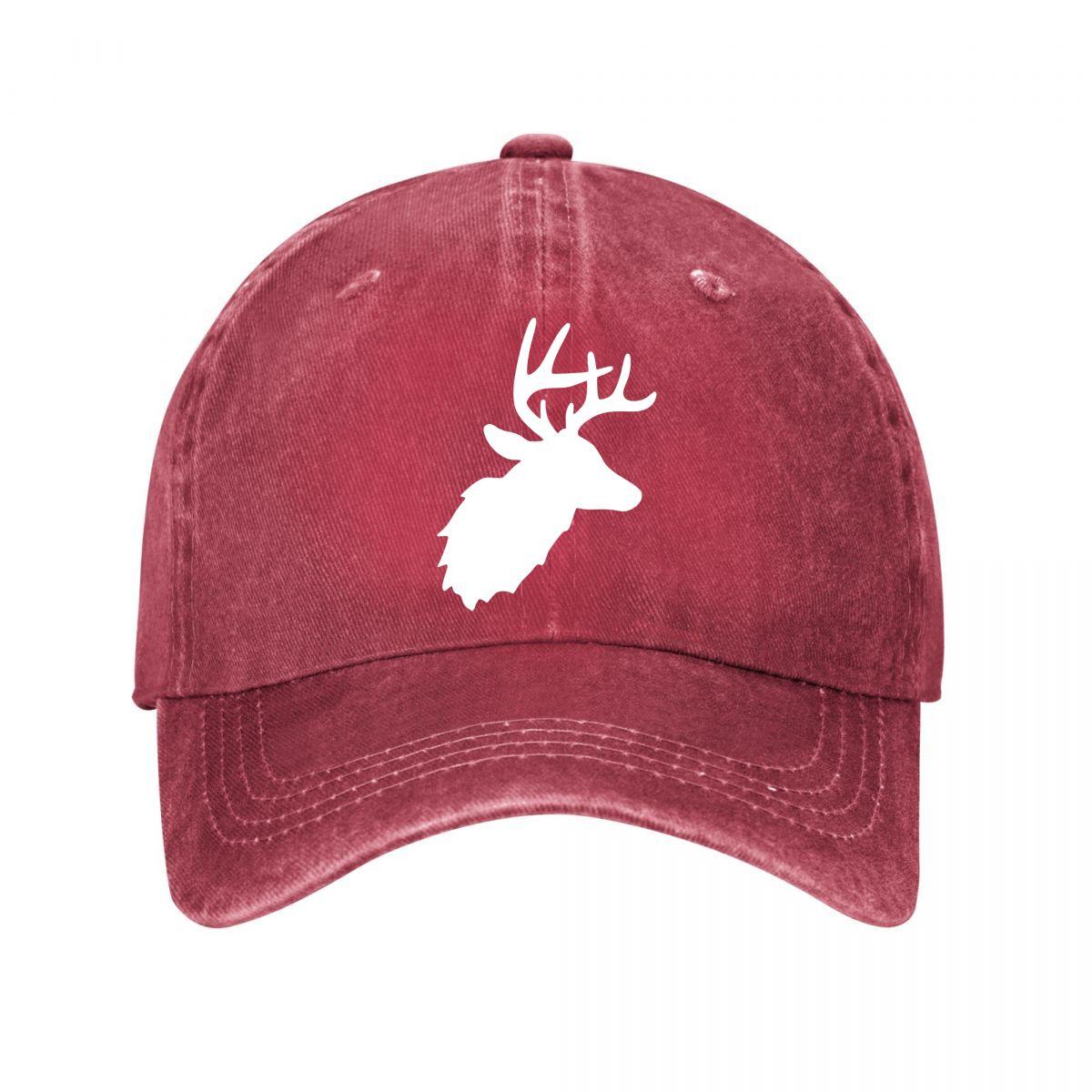 Multiple Colors Vintage Washed Cotton Deer Head Cap Washed Baseball Cap Adjustable