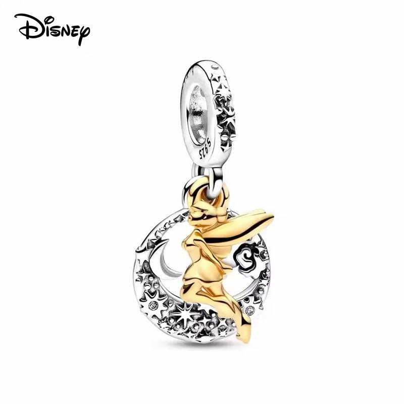 Disney 925 Silber Minnie Stitch Winnie Puuh Anhängerperle geeignet für originales Damenarmband DIY Schmuck Geschenk