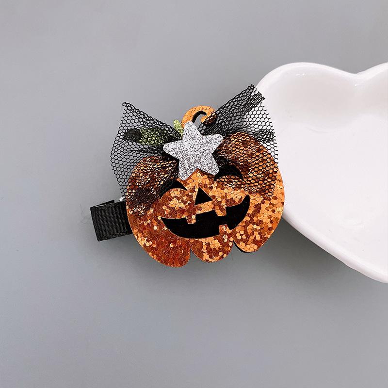 Bandeau Citrouille d'Halloween Squelettique & Pinces à Cheveux Mignonnes pour Enfants