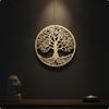 Plaque Murale Arbre Céleste Découpée en Bois avec Corde pour