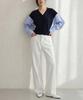 Merci Marie Shirt Layered V-Neck Cardigan 22688