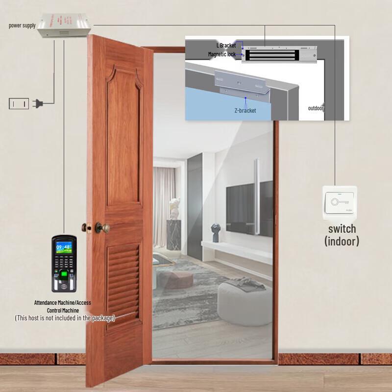 Realand S02ZTC Single Door Magnetic Lock Kit