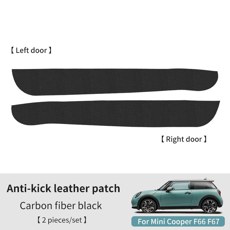 Car Door Anti-Kick Mat For Mini Cooper S F66 F67 2024 2025 Suede Leather Sticker Soil-Proof Children's Kick Pad Car Accessories