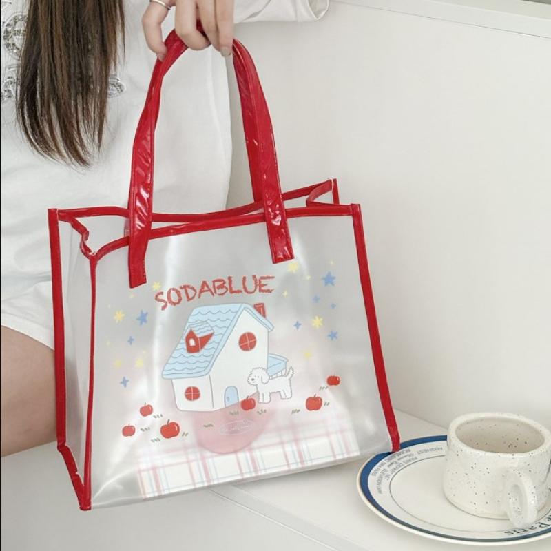 Transparente Gelee Handtasche Sommer Strandtasche Damen Schwimmtasche Aufbewahrungstasche Täglich Vielseitig Einkaufstasche