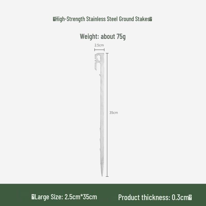 Stainless Steel Large Tent Ground Stakes for Camping