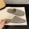 Lazy Fashion Bag Head Half Slippers Women's Outer Wear Autumn New Retro Temperament Casual Lazy Flat Muller Single Shoes