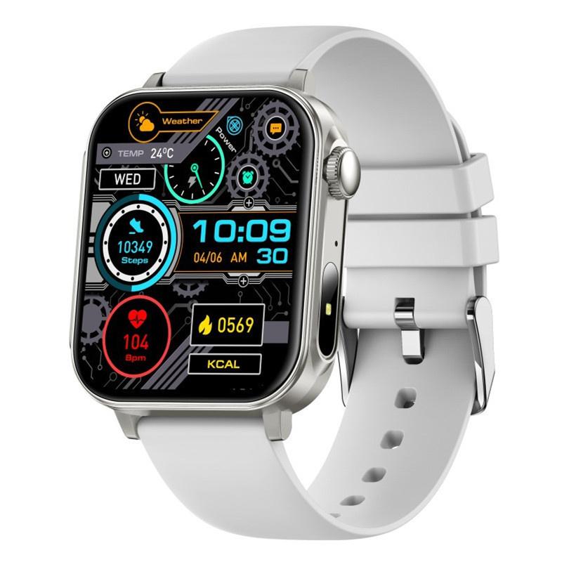 

V96 Smart Watch Type-C Fast Charging BT Calling Health Monitor Strong LED Light Flashlight Men Outdoor Sports Fitness Smartwatch серебряный