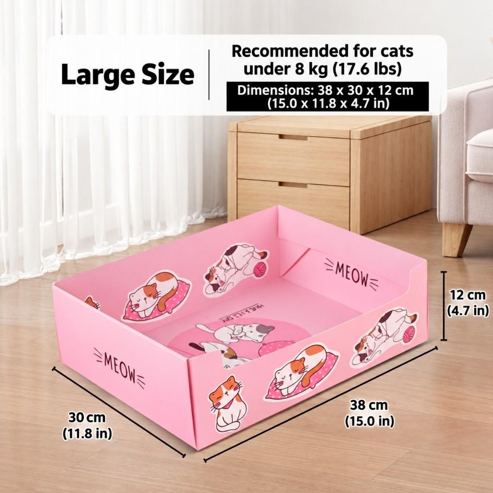 Thickened Cat Toilet Litter Tray Foldable Travel Cats Poop Toilet Outdoor
