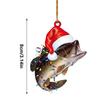 New 2D Flat Christmas Perch Hanging Pendant Acrylic Perch Model Car Rearview Mirror Pendant Perch Fish Keychain Navidad Decor