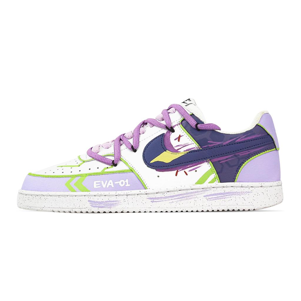 Nike Court Vision 1 War God, Heart Box Abrasion Resistant Slip Resistant Low Top Skateboard Shoes Men's Purple DH2987-101(Team773--)