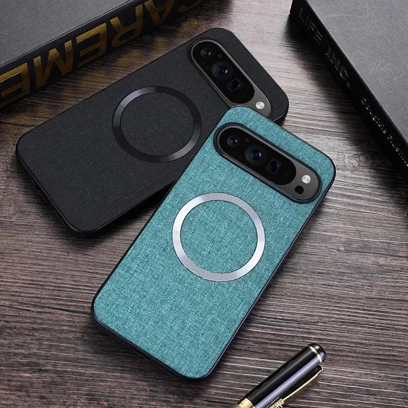 Wysokiej jakości magnetyczne etui z tkaniny na telefon Google Pixel 10 9 8 7 Pro 10A 9A 8A 7A XL Dla MagSafe Odporne na wstrząsy Pokrowiec do ładowania bezprzewodowego