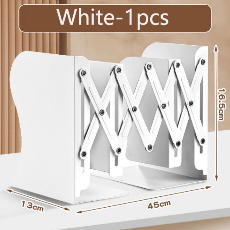 Retractable Bookstand with Pen Holder Integrated Desktop Book Storage Rack Baffle Book Clip Folding and Fixed
