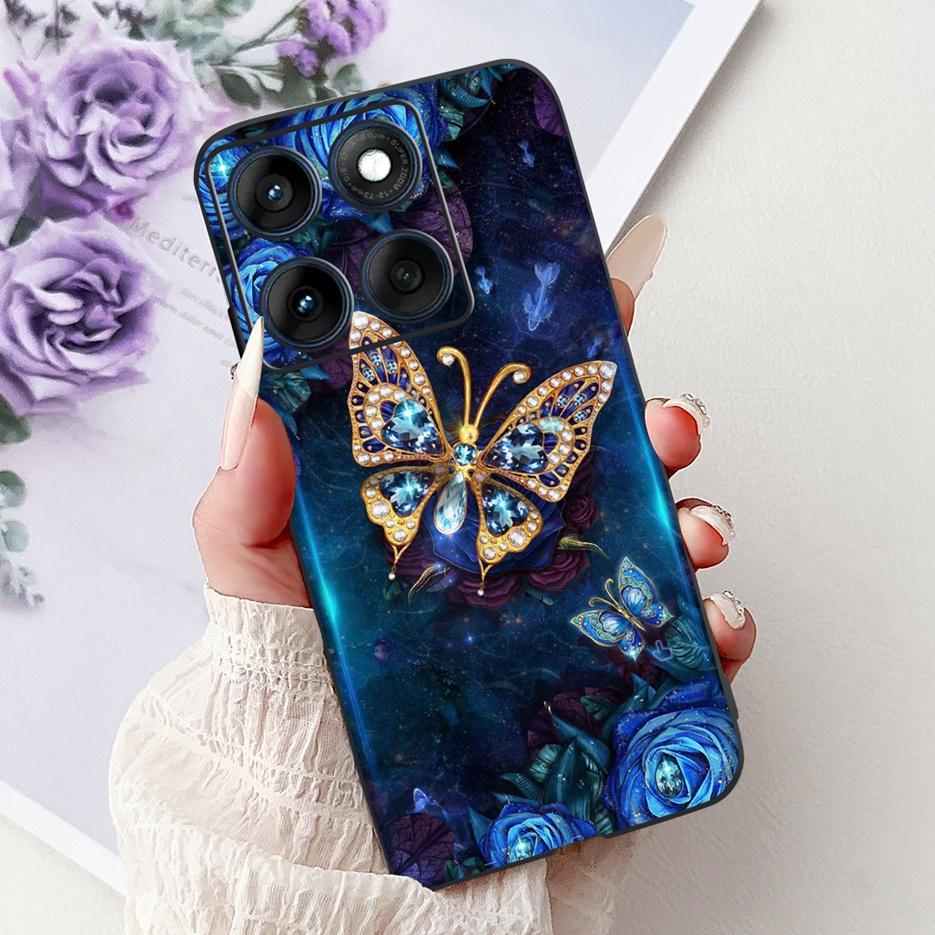 Etui do Motorola Edge 60 Pro Luksusowe Pokrowiec Malowany Motylem Miękki Pokrowiec TPU na Telefon Dla Motorola Edge 60 Fusion Egde60 Pro 60S Torby