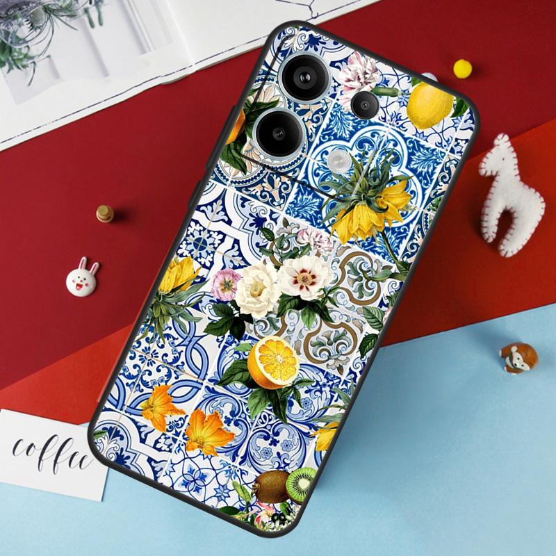 Mediterranean Lemon Case for Xiaomi Redmi Note 13 12 10 8 9 11 Pro 12S 10S 11S Redmi 13C 10A 10C 9C 12C Cover
