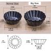 12 Packs Egg Tart Mold, Upgrade Bigger Size 3 X 0.9inch, Cupcake Cake Muffin Mold Tin Pan Baking Tool, Carbon Steel