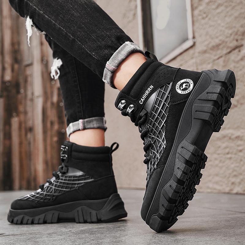 Fashion CYYTL Mens Boots Ankle Casual Shoes Leather Cowboy Winter Combat Tactical Motorcycle Chelsea Work Outdoor Hiking Designer Luxury