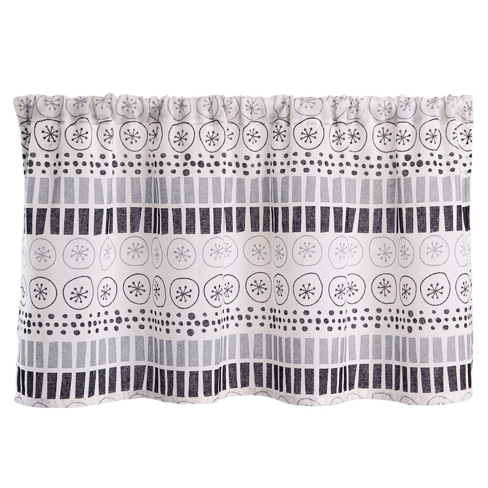

Stylish and cute monochrome cafe approximately 100cm wide x 45cm solid 1 cotton curtain, long, white, color, panel, 100%