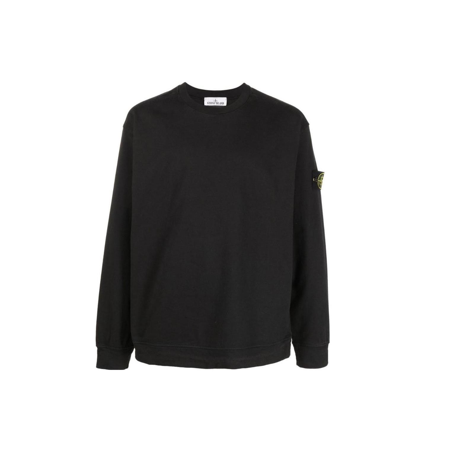 

Stone Island Garment Dyed Long-Sleeve T-Shirt Black Men Tops 771563750-V0029 M