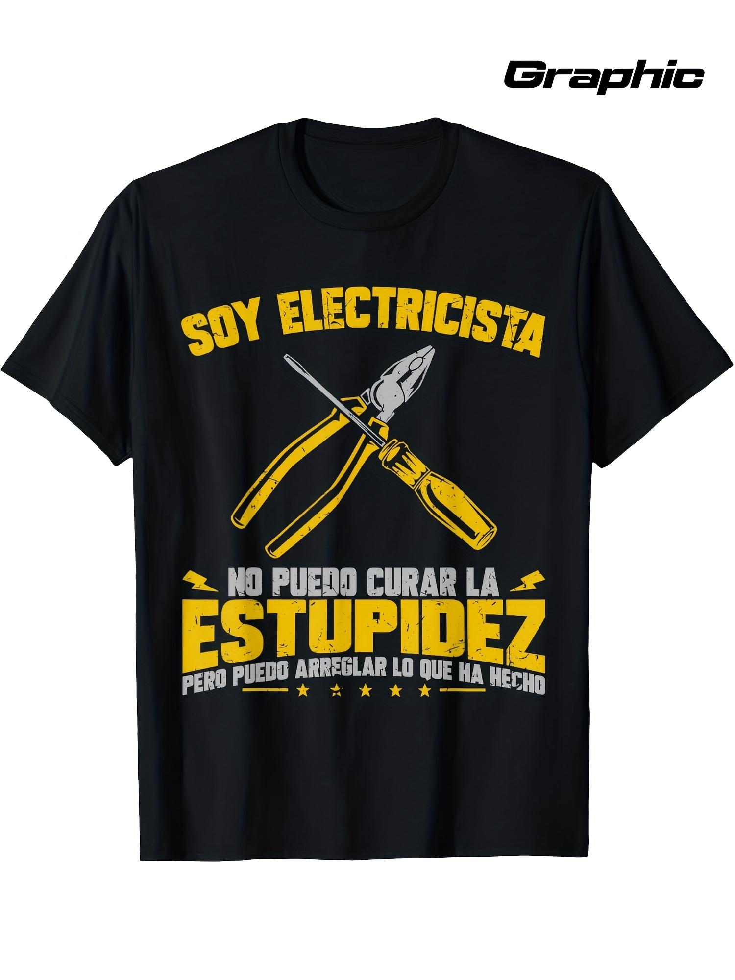 T-Shirt y2k Humorous Electricians Black/Yellow 2XL