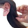 Korean Style Geometric Pearl Ear Cuff - No Piercing Needed, Trendy Women's Jewelry
