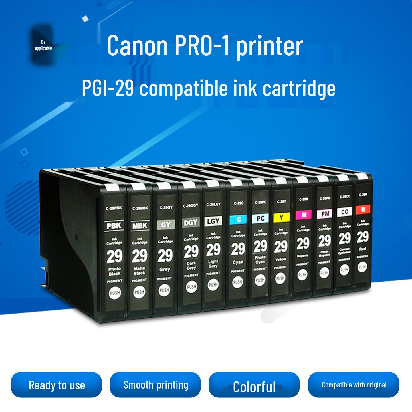 

Compatible Black Ink Cartridge for Canon Pro-1 PGI-29PBK/MBK Inkjet Printer PGI-29MBK Matte Black Ink Cartridge