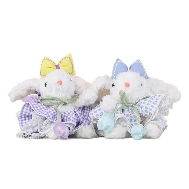 Cute Bunny Plush Keychain With Tulip Bow For Bag Decoration And Gift For Kids