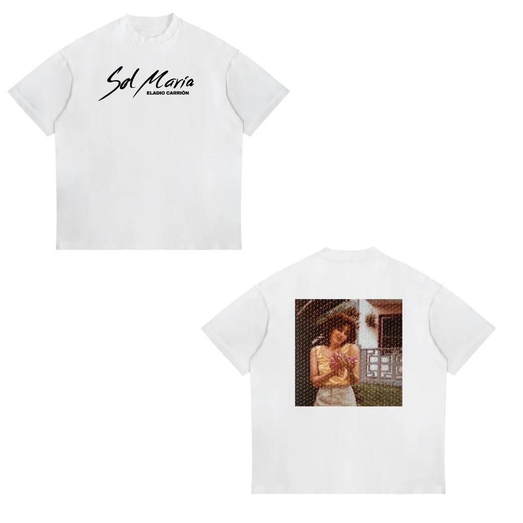 Eladio Carrion Sol Maria Tour 2024 Tshirt Unisex Clothes Fashion Hip Hop Oversized T Shirt Loose 100 Cotton Short Sleeve Tshirts