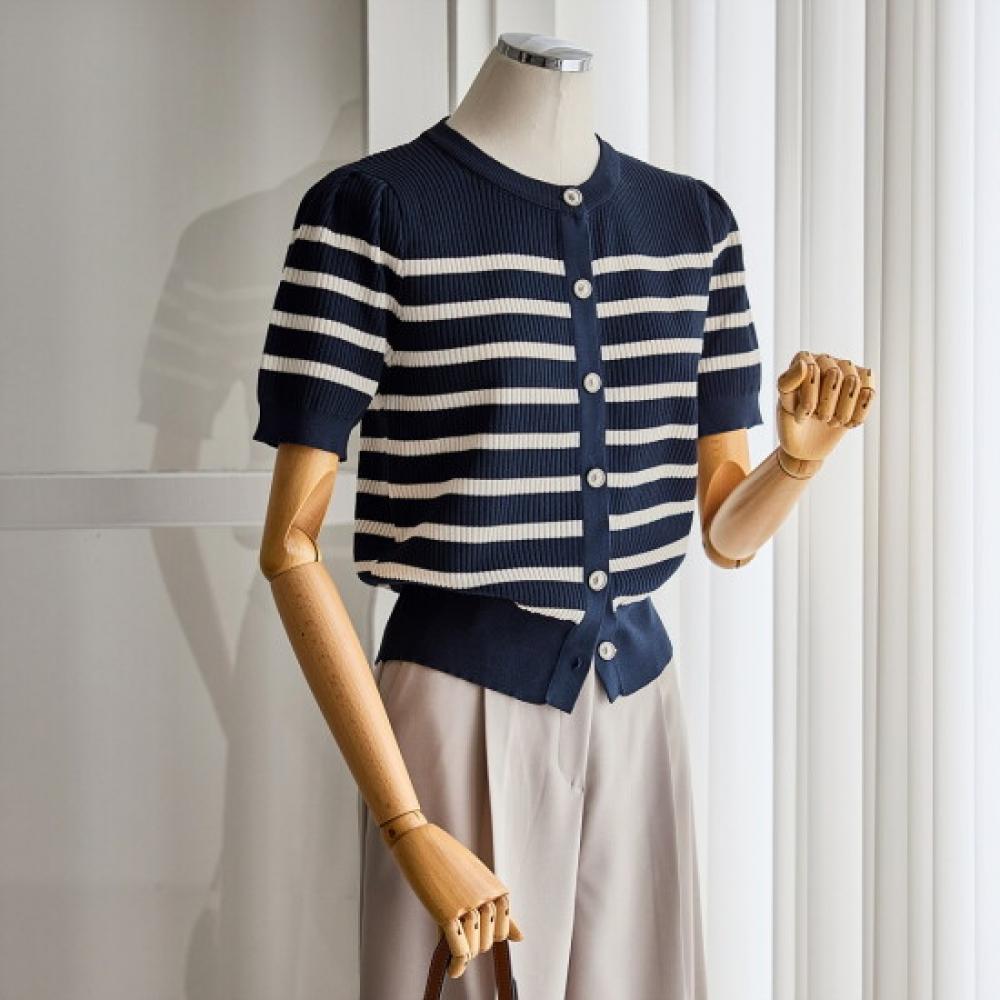 Customable Stripe Knit Cardigan T2604cd038b