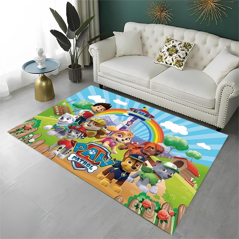 Cartoon P-Patrol Cute Dog Carpet Rug for Playroom Bedroom Living Room Sofa Home Decor,kid Game Area Rug Non-slip Floor Mat