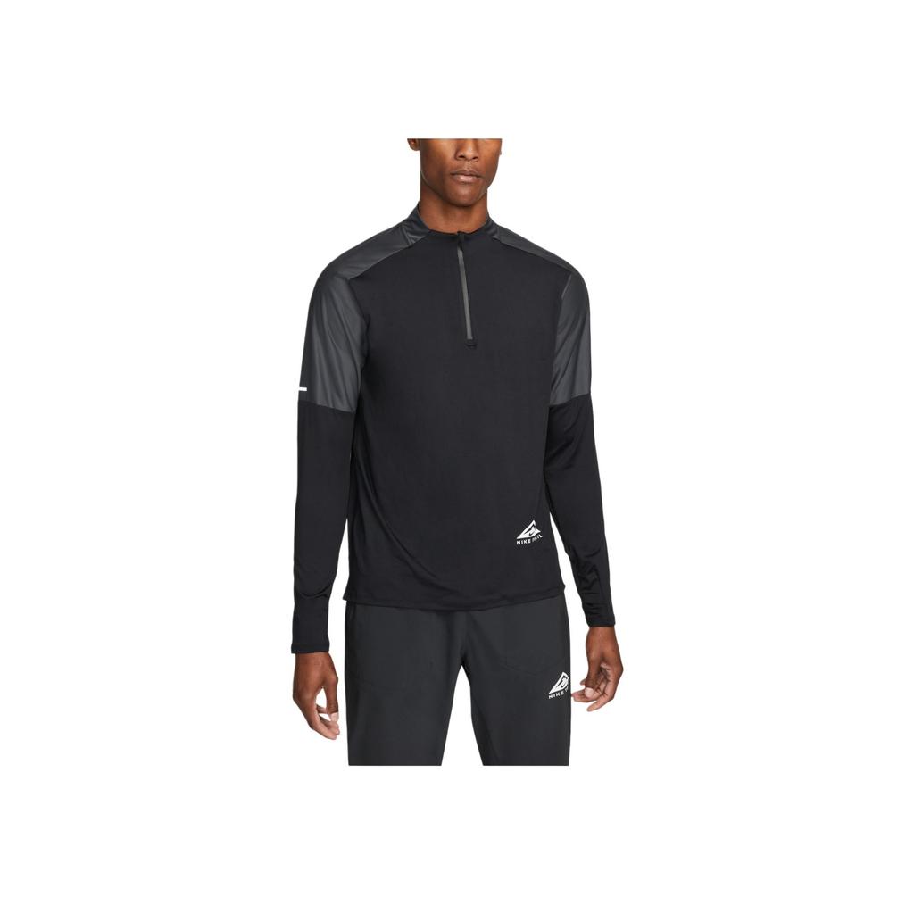 Nike Dri-Fit Trail Running Quick-Dry Eco-Friendly Fitness Shirt Men Tops Black DD5709-010