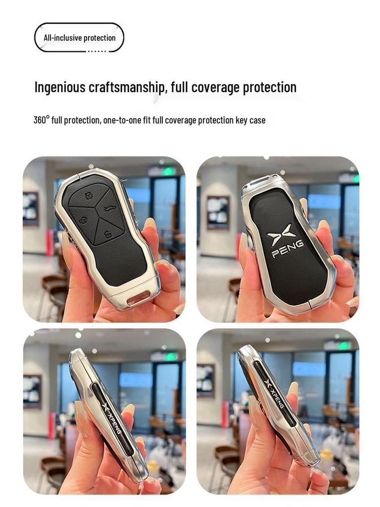 Xiaopeng Key Case for P7/P7i/P5/G6/G3/G3i/G9 Models - Metal Shell, Unisex