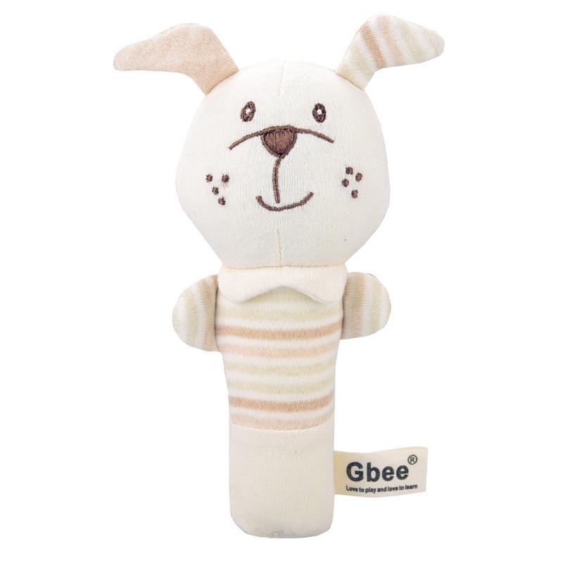 Gbee Plush Animal Baby Rattle - Infant Soothing & Education Toy