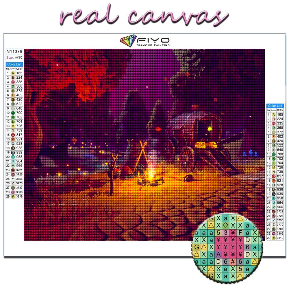 Pittura Diamante 5D Halloween Paesaggio Zucca Spaventosa Fai da Te Ricamo Diamante Strass Decorazione Casa