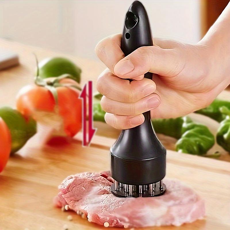 1pc 16-needle Stainless Steel Tenderizing Needle Meat Tenderizer Meat Softener Kitchen Artifact