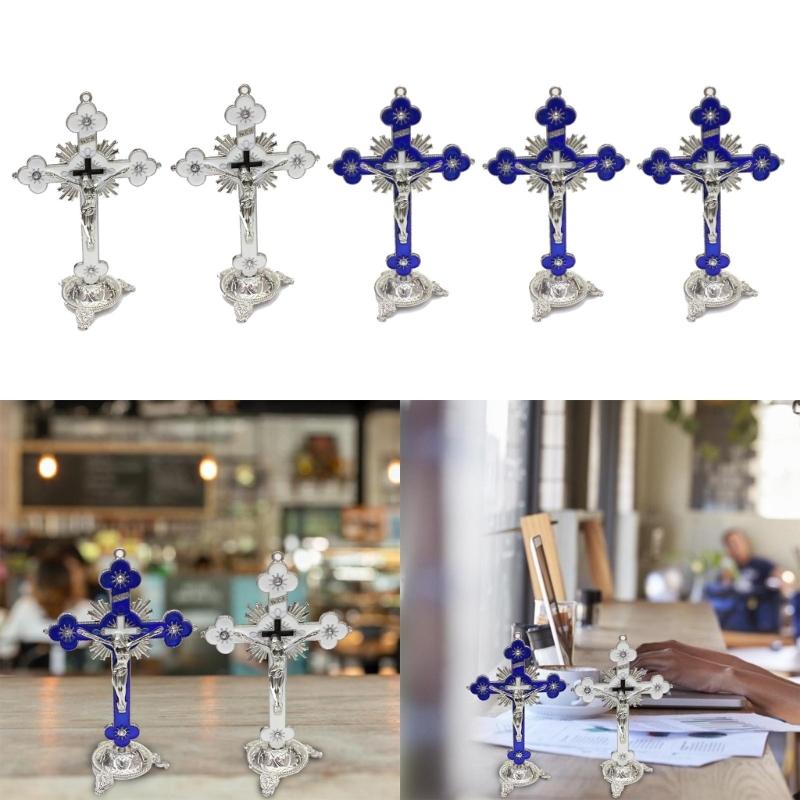 Religious Cross ChurchsHome Shelf Tabletop Ornament for Praying Room Decoration Tabletop Display Car Keychain Decoration