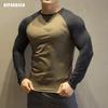 Men's Quick-Dry Long-Sleeve Fitness Tops - Elastic, Breathable, Warm Base Layer