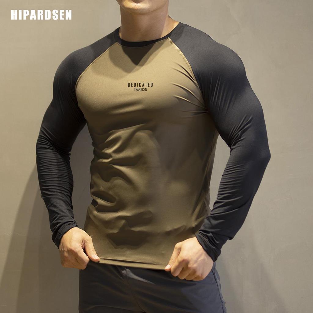 Men's Quick-Dry Long-Sleeve Fitness Tops - Elastic, Breathable, Warm Base Layer
